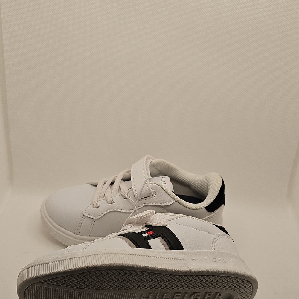 Tommy Hilfiger Kids White and Black Sneakers - Picture 6 of 6